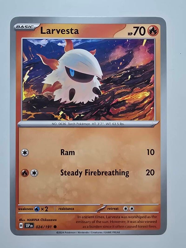 LARVESTA (SURGING SPARKS 024/191) (TRADING CARD)