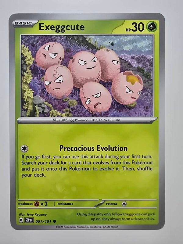 EXEGGCUTE (SURGING SPARKS 001/191) (TRADING CARD)