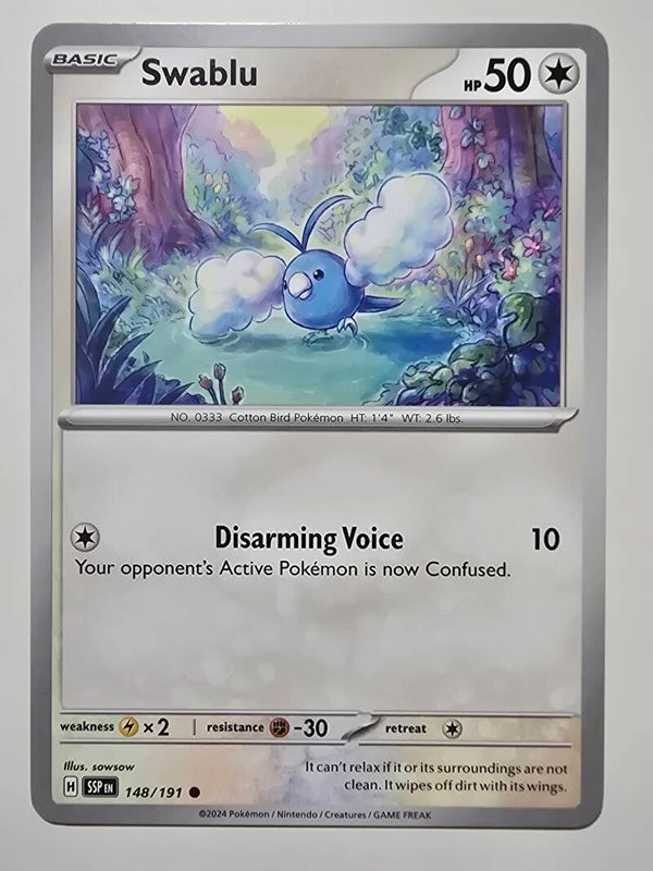 SWABLU (SURGING SPARKS 148/191) (TRADING CARD)