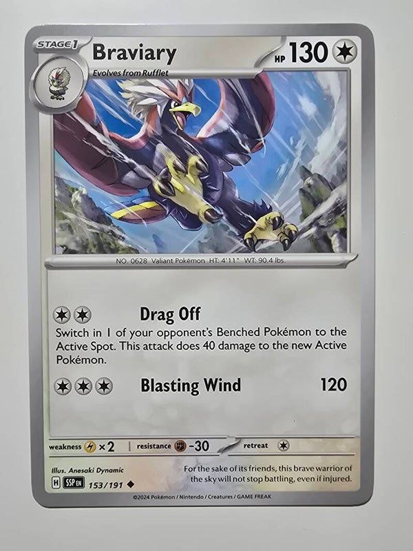 BRAVIARY (SURGING SPARKS 153/191) (TRADING CARD)