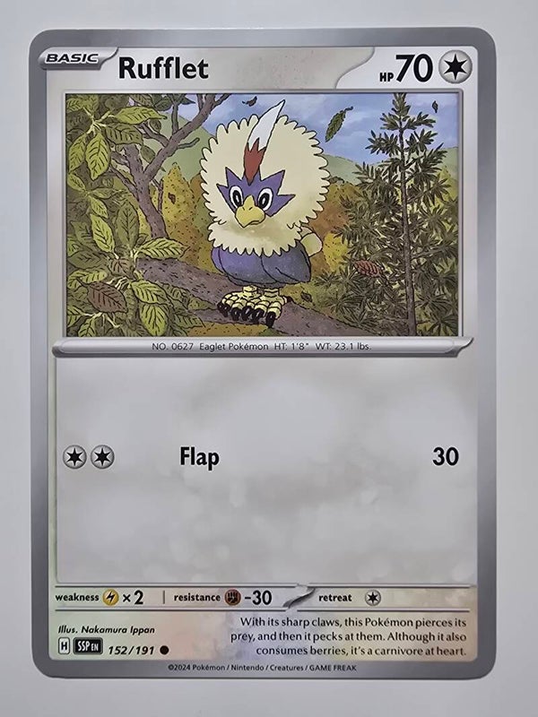 RUFFLET (SURGING SPARKS 152/191) (TRADING CARD)