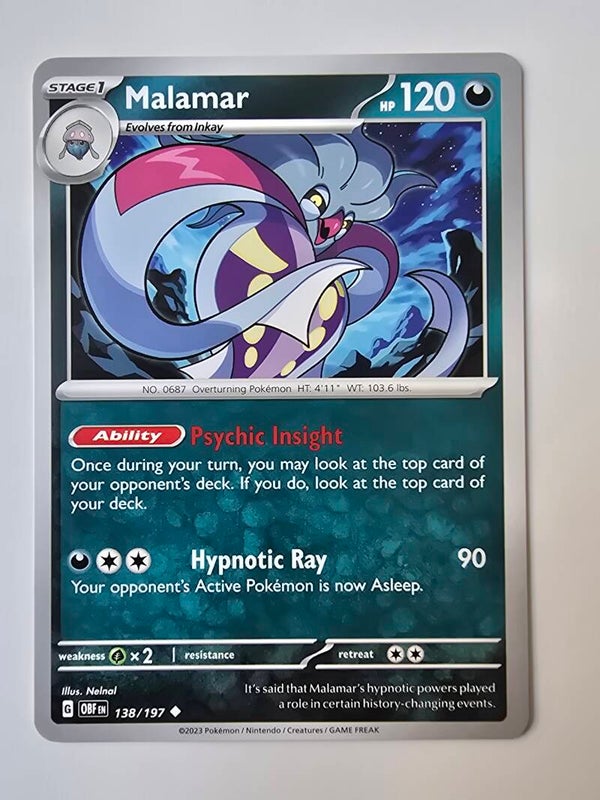 MALAMAR (OBSIDIAN FLAMES 138/197) (POKÉMON) (TRADING CARD)