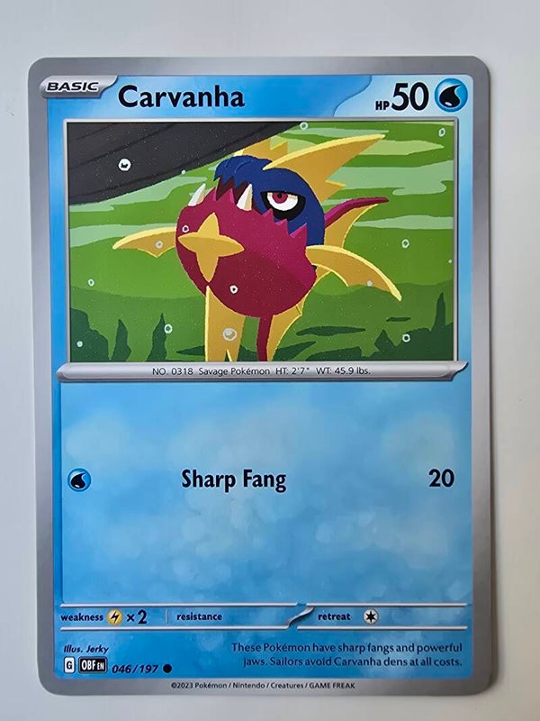 CARVANHA (OBSIDIAN FLAMES 046/197) (POKÉMON) (TRADING CARD)