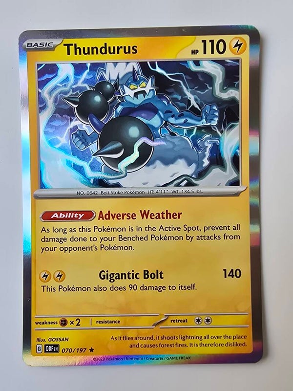 THUNDURUS (OBSIDIAN FLAMES 070/197) (HOLO) (TRADING CARD)