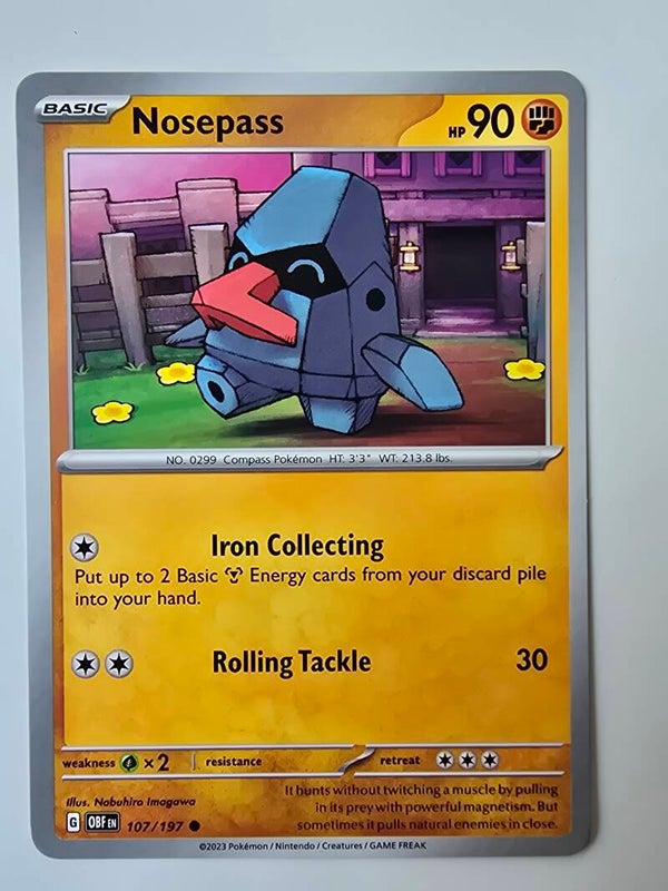 NOSEPASS (OBSIDIAN FLAMES 107/197) (POKÉMON) (TRADING CARD)