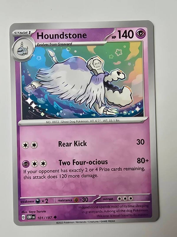 HOUNDSTONE (OBSIDIAN FLAMES 101/197) (POKÉMON) (TRADING CARD)