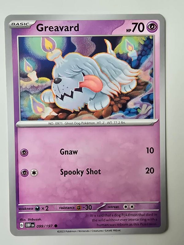 GREAVARD (OBSIDIAN FLAMES 099/197) (POKÉMON) (TRADING CARD)
