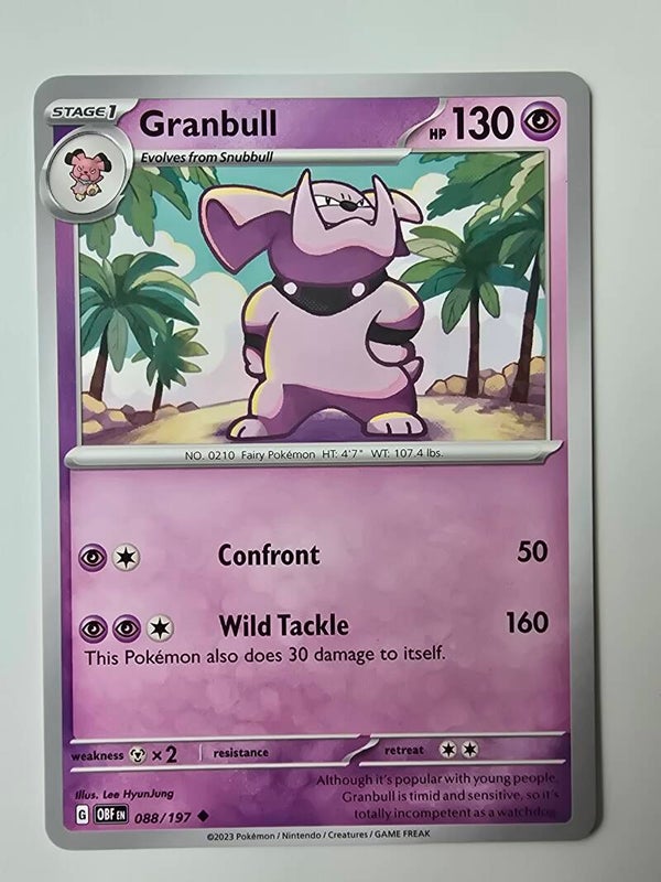 GRANBULL (OBSIDIAN FLAMES 088/197) (POKÉMON) (TRADING CARD)