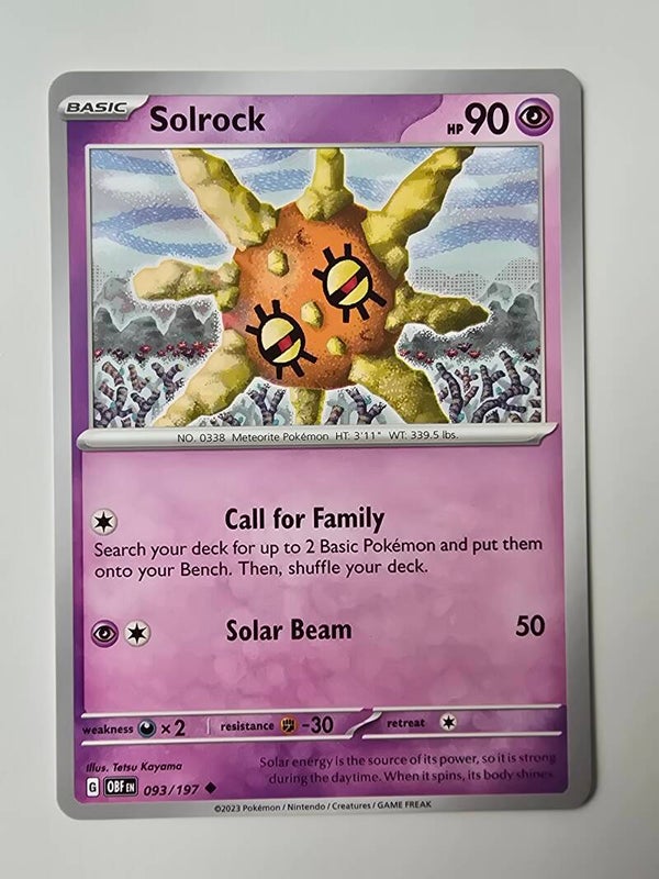 SOLROCK (OBSIDIAN FLAMES 093/197) (POKÉMON) (TRADING CARD)