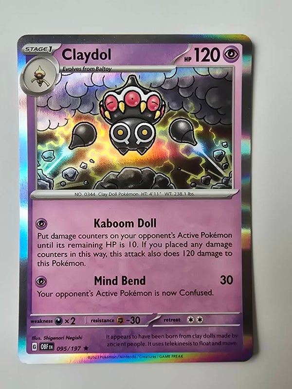 CLAYDOL (OBSIDIAN FLAMES 095/197) (HOLO) (POKÉMON) (TRADING CARD)