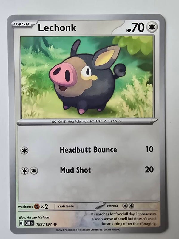 LECHONK (OBSIDIAN FLAMES 182/197) (POKÉMON) (TRADING CARD)