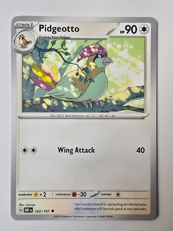 PIDGEOTTO (OBSIDIAN FLAMES 163/197) (POKÉMON) (TRADING CARD)