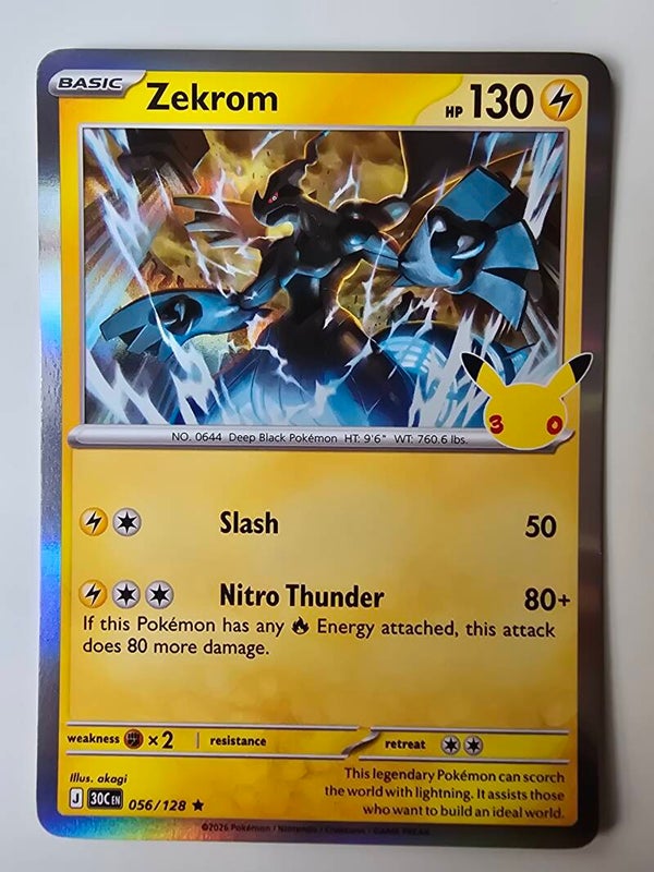 ZEKROM (30TH CELEBRATION 056/128) (POKÉMON) (TRADING CARD)