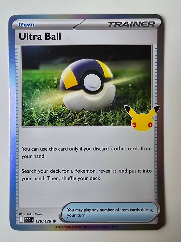 ULTRA BALL (30TH CELEBRATION 128/128) (POKÉMON) (TRADING CARD)