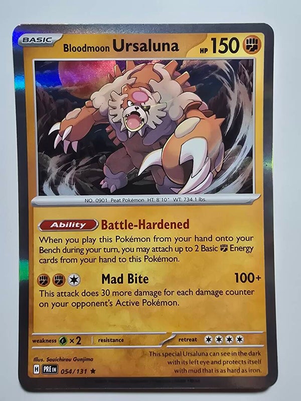 BLOODMOON URSALUNA (PRISMATIC EVOLUTIONS 054/131) (HOLO) (POKÉMON) (TRADING CARD)