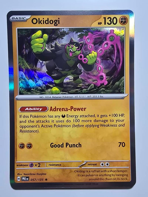 OKIDOGI (PRISMATIC EVOLUTIONS 057/131) (HOLO) (POKÉMON) (TRADING CARD)