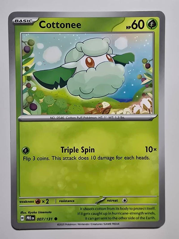 COTTONEE (PRISMATIC EVOLUTIONS 007/131) (POKÉMON) (TRADING CARD)