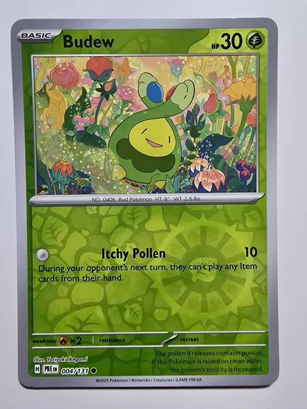 BUDEW (PRISMATIC EVOLUTIONS 004/131) (REVERSE HOLO) (POKÉMON) (TRADING CARD)