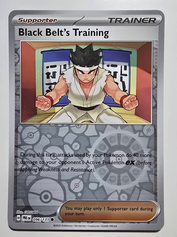 BLACK BELT'S TRAINING (PRISMATIC EVOLUTIONS 96/131) (REVERSE HOLO) (POKÉMON) (TRADING CARD)