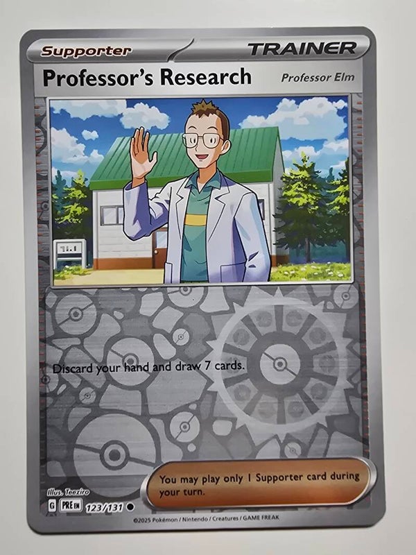 PROFESSOR'S RESEARCH (PRISMATIC EVOLUTIONS 123/131) (REVERSE HOLO) (POKÉMON) (TRADING CARD)