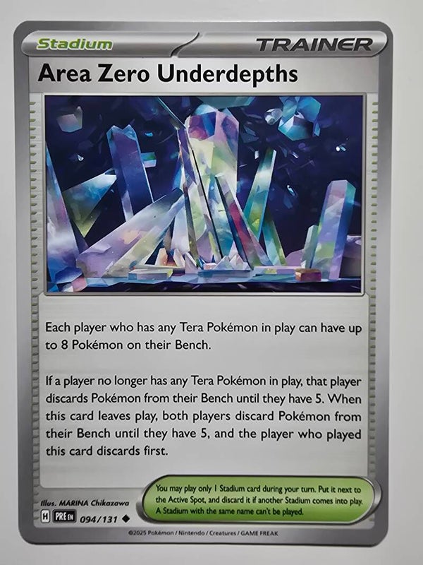 AREA ZERO UNDERDEPTHS (PRISMATIC EVOLUTIONS 094/131) (POKÉMON) (TRADING CARD)