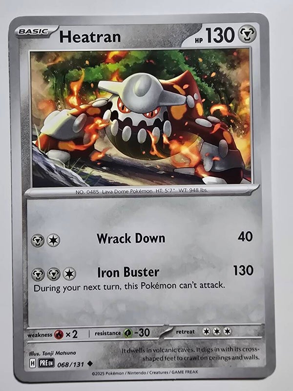 HEATRAN (PRISMATIC EVOLUTIONS 068/131) (POKÉMON) (TRADING CARD)