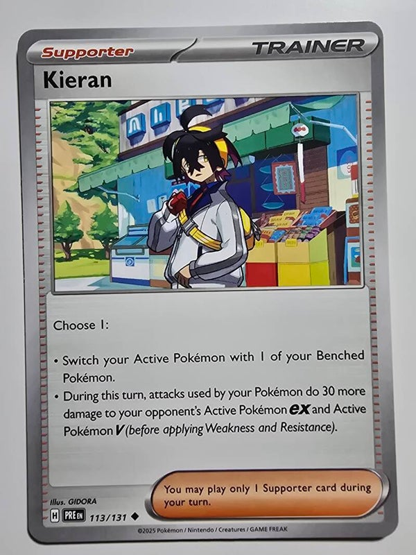 KIERAN (PRISMATIC EVOLUTIONS 113/131) (POKÉMON) (TRADING CARD)