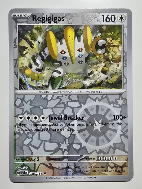 REGIGIGAS (PRISMATIC EVOLUTIONS 086/131) (REVERSE HOLO) (POKÉMON) (TRADING CARD)