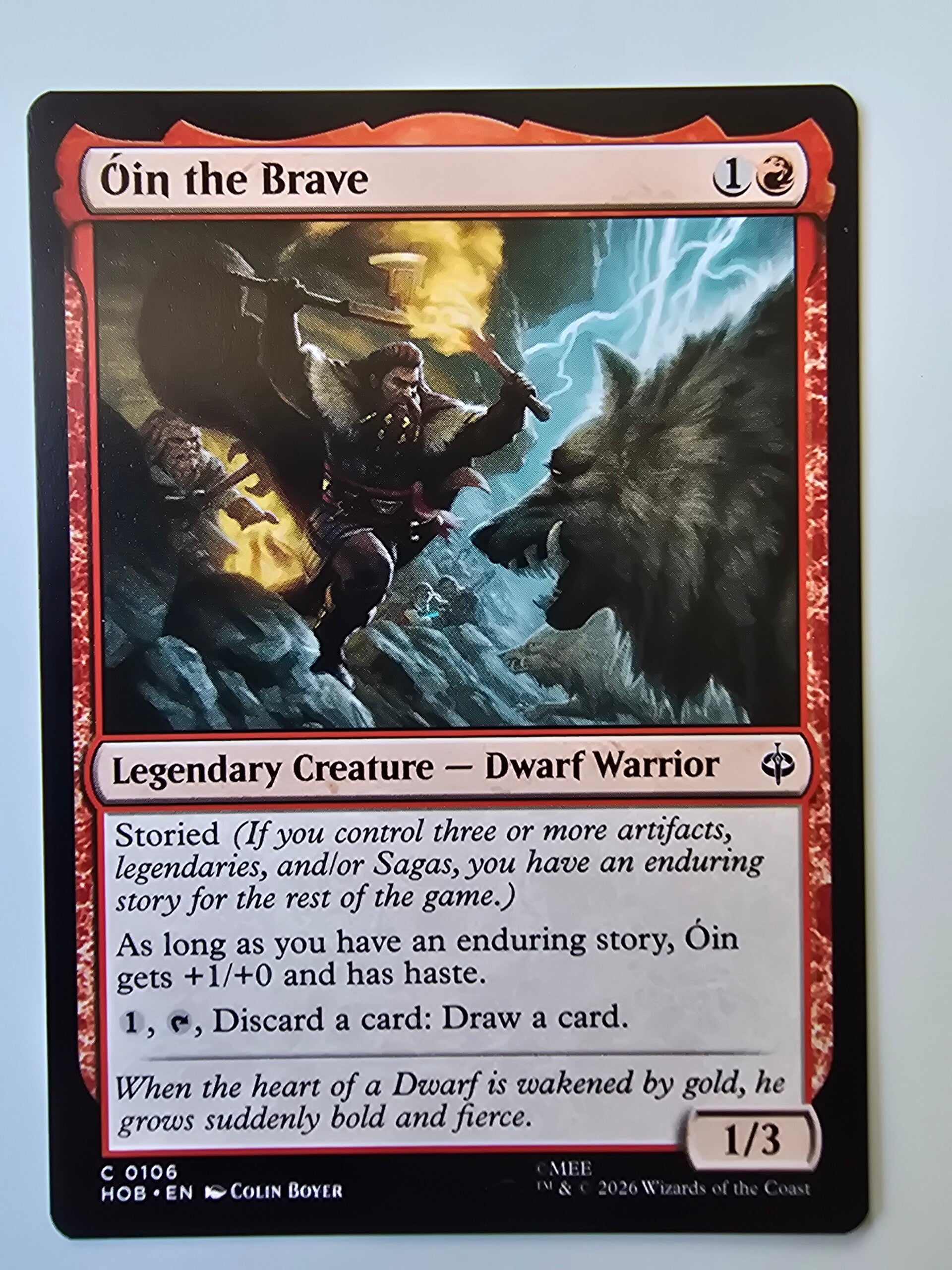 ÓIN THE BRAVE (HOB) (C 0106) (MTG) (TRADING CARD)