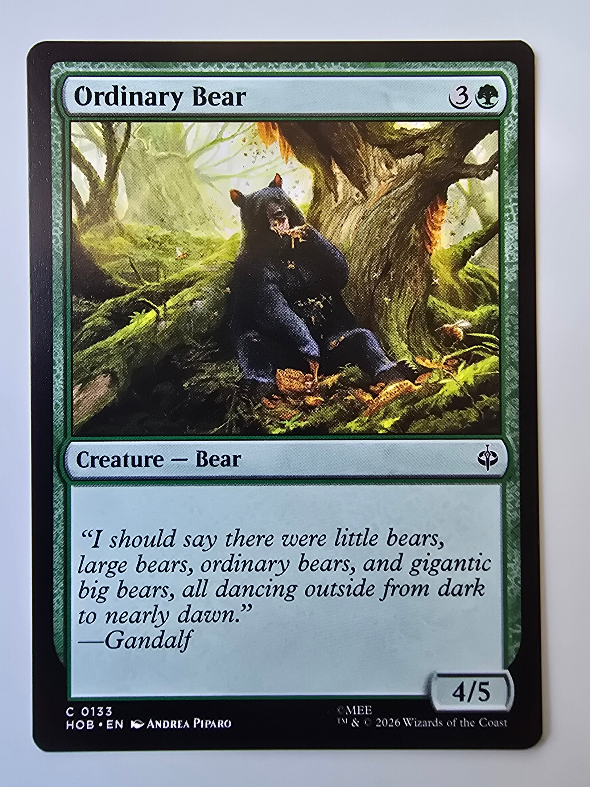 ORDINARY BEAR (HOB) (C 0133) (MTG) (TRADING CARD)