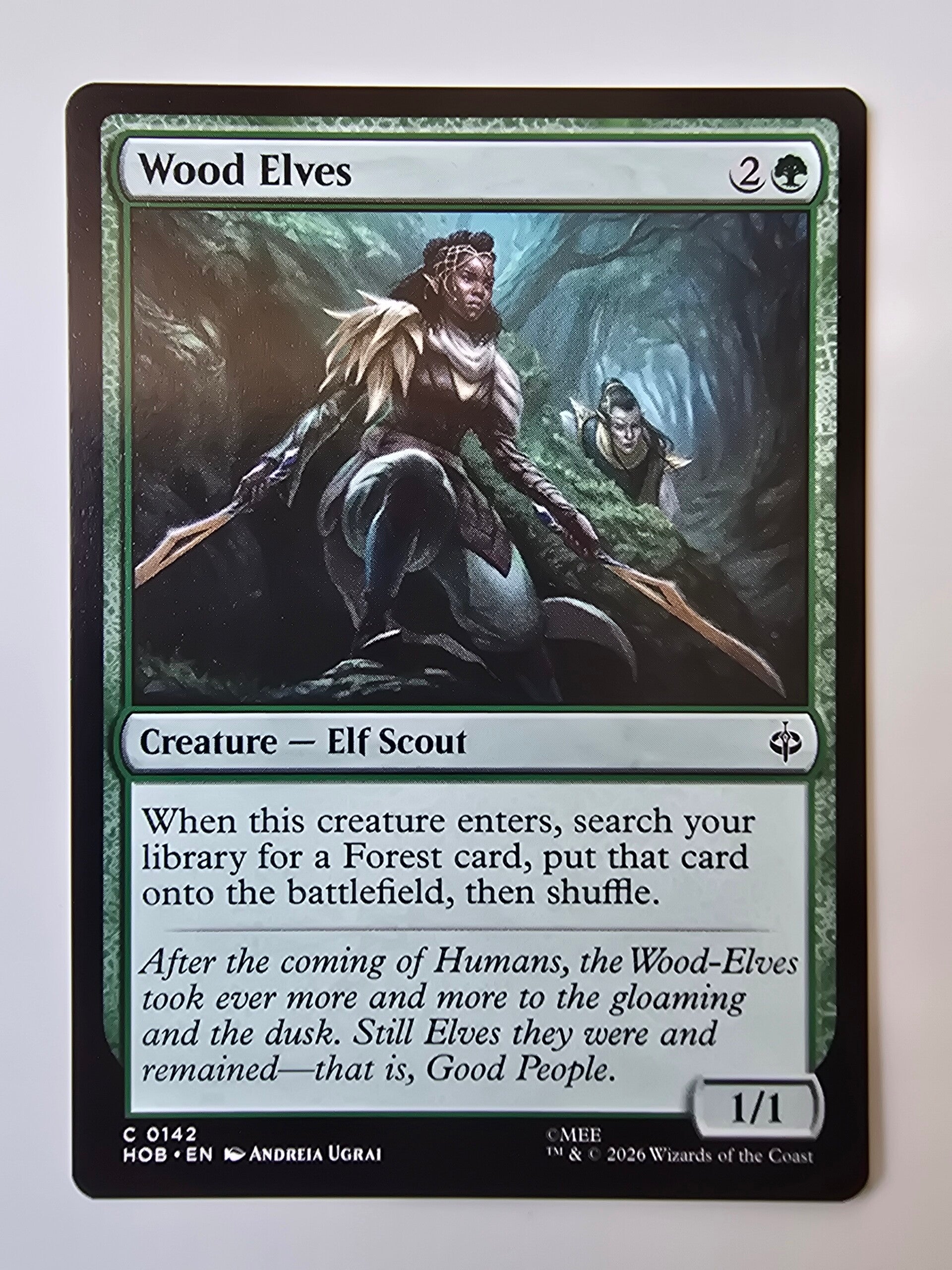 WOOD ELVES (HOB) (C 0142) (MTG) (TRADING CARD)