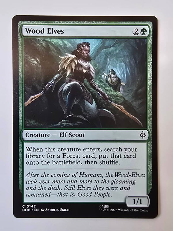 WOOD ELVES (HOB) (C 0142) (MTG) (TRADING CARD)