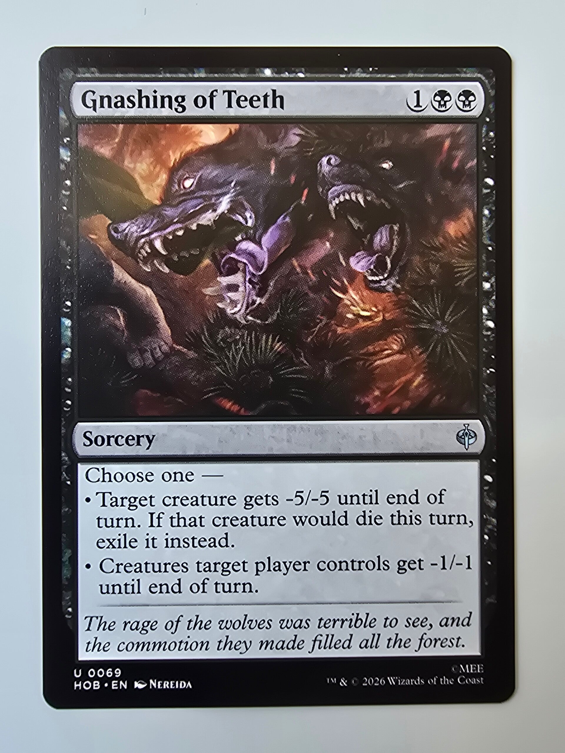 GNASHING OF TEETH (HOB) (U 0063) (MTG) (TRADING CARD)