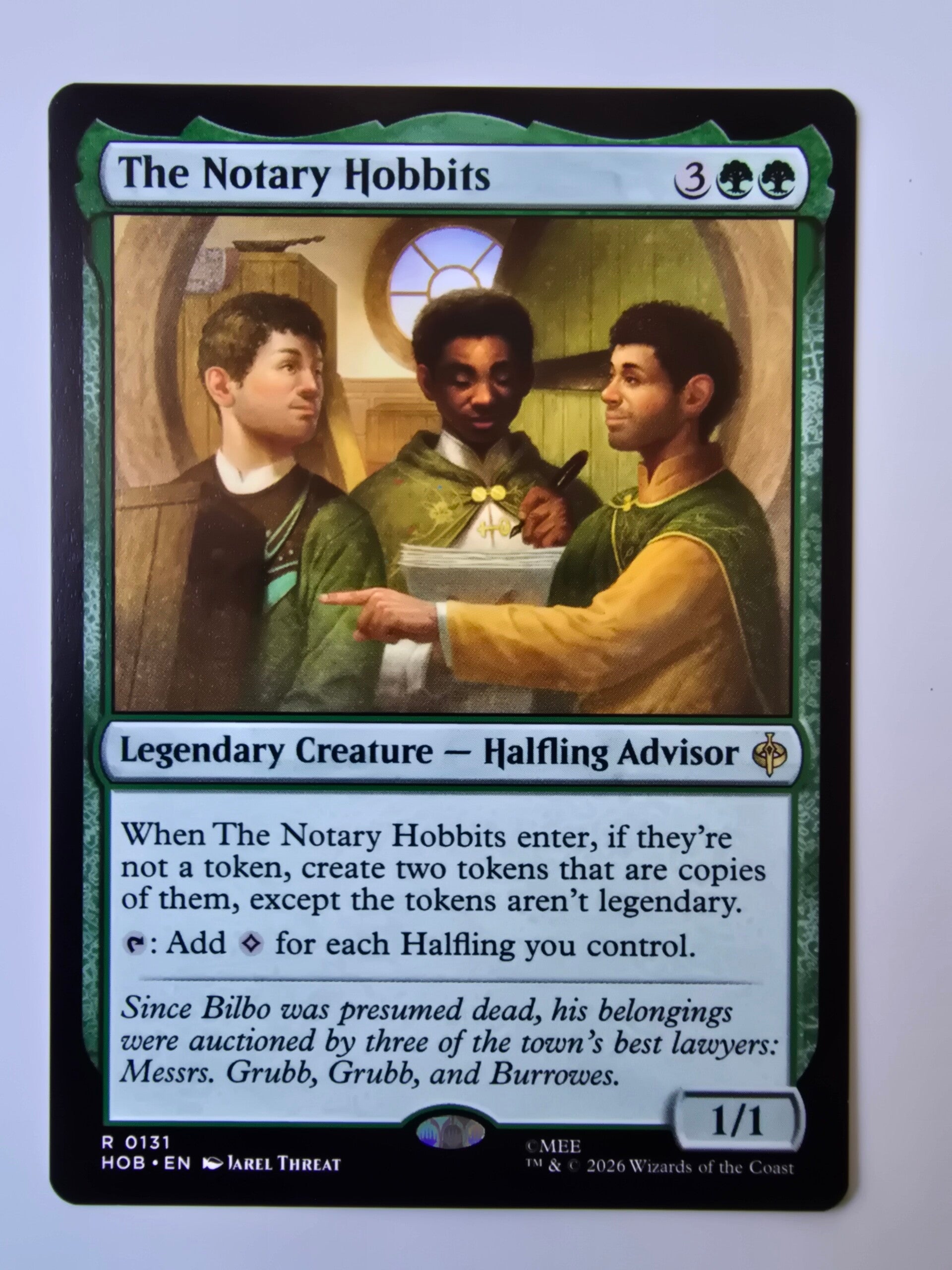 THE NOTARY HOBBITS (HOB) (R 0131) (MTG) (TRADING CARD)