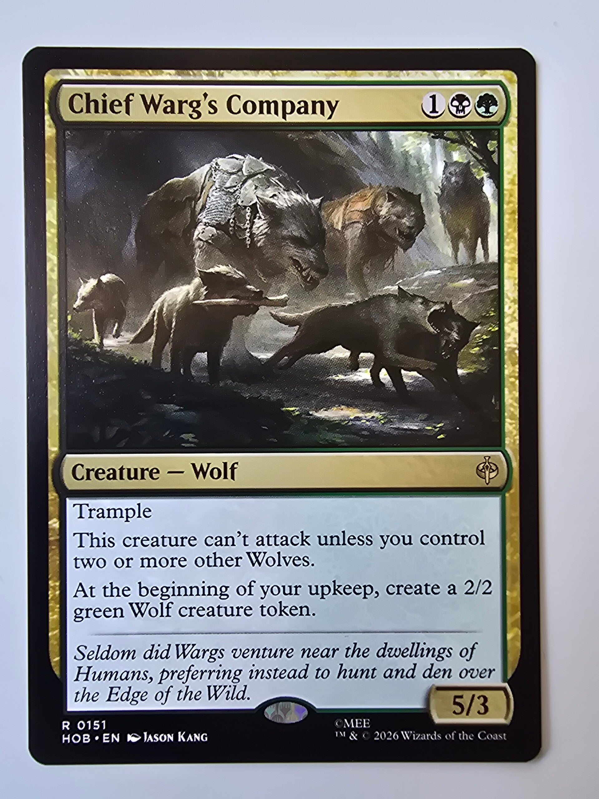 CHIEF WARG'S COMPANY (HOB) (R 0151) (MTG) (TRADING CARD)