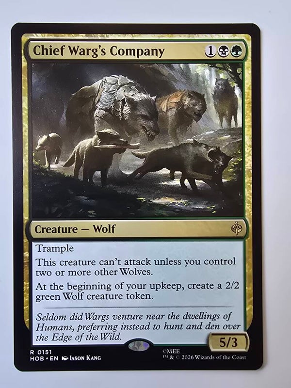 CHIEF WARG'S COMPANY (HOB) (R 0151) (MTG) (TRADING CARD)