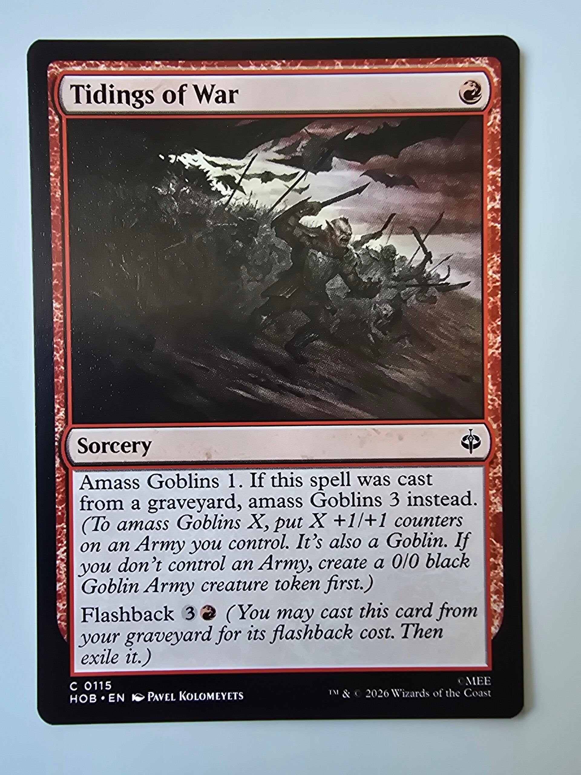 TIDINGS OF WAR (HOB) (C 0115) (MTG) (TRADING CARD)