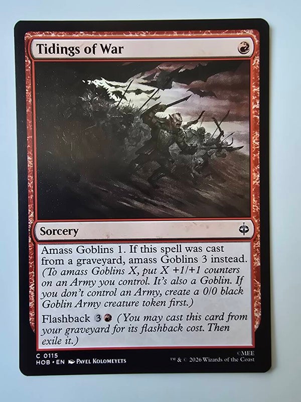 TIDINGS OF WAR (HOB) (C 0115) (MTG) (TRADING CARD)