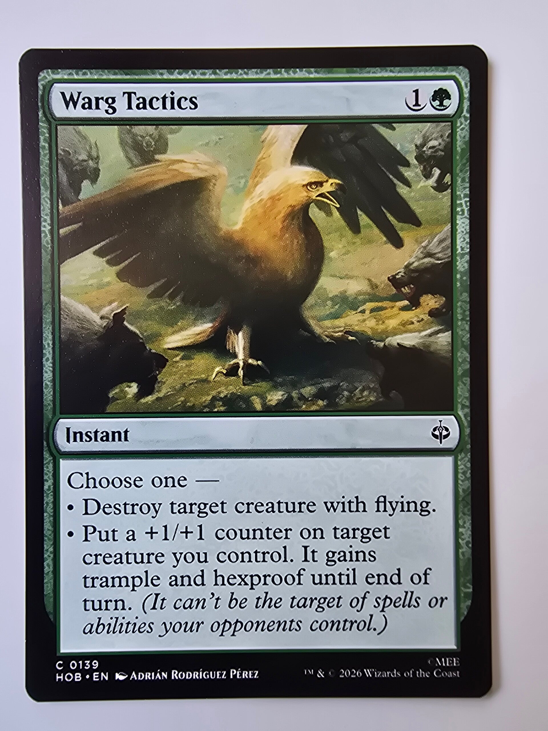 WARG TACTICS (HOB) (C 0139) (MTG) (TRADING CARD)