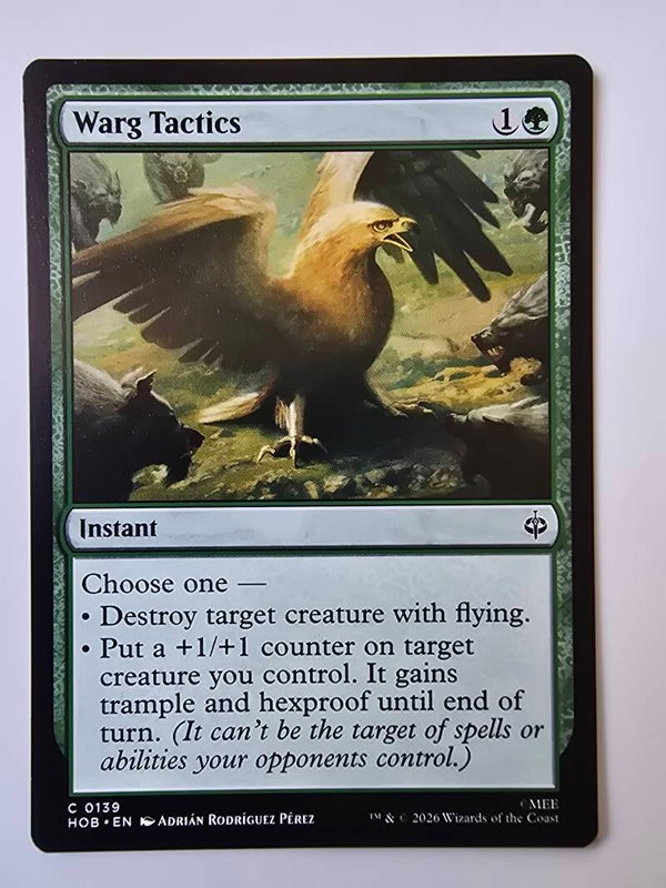WARG TACTICS (HOB) (C 0139) (MTG) (TRADING CARD)