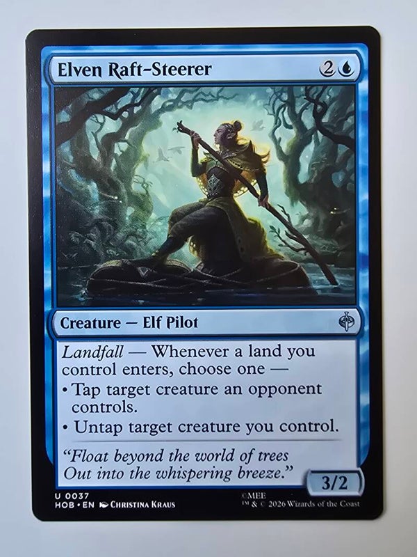 ELVEN RAFT-STEERER (HOB) (U 0037) (MTG) (TRADING CARD)