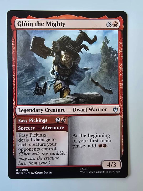 GLÓIN THE MIGHTY (HOB) (U 0099) (MTG) (TRADING CARD)