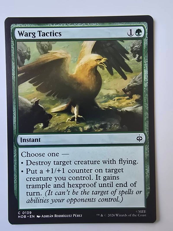 WARGS TACTICS (HOB) (C 0139) (MTG) (TRADING CARD)
