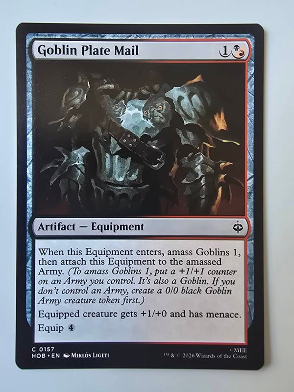 GOBLIN PLATE MAIL (HOB) (C 0157) (MTG) (TRADING CARD)