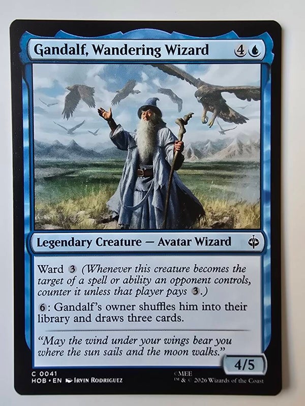 GANDALF, WANDERING WIZARD (HOB) (C 0041) (MTG) (TRADING CARD)
