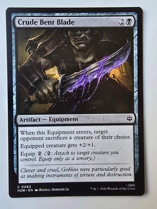 CRUDE BENT BLADE (HOB) (C 0063) (MTG) (TRADING CARD)