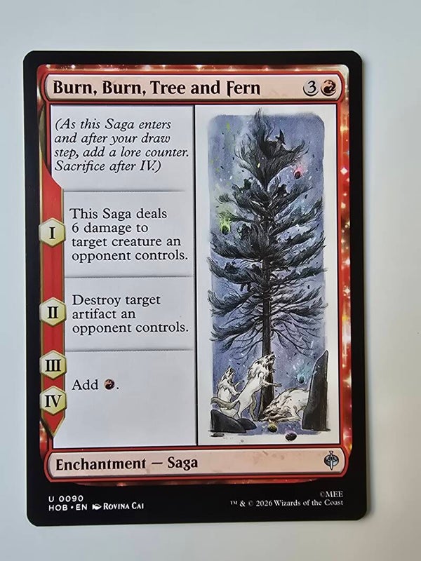 BURN, BURN, TREE AND FERN (HOB) (U 0090) (MTG) (TRADING CARD)