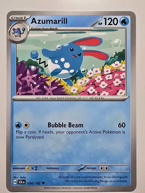 AZUMARILL (STELLAR CROWN 034/142) (POKÉMON) (TRADING CARD)