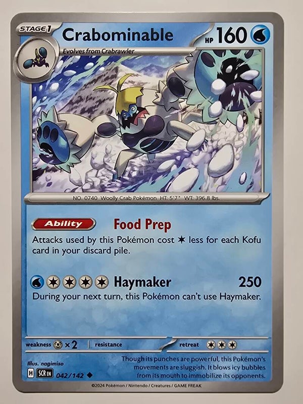 CRABOMINABLE (STELLAR CROWN 042/142) (POKÉMON) (TRADING CARD)