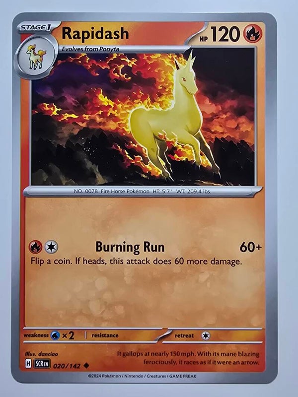RAPIDASH (STELLAR CROWN 020/142) (POKÉMON) (TRADING CARD)